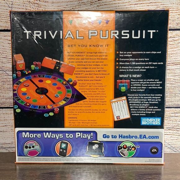 New Unopened Trivial Pursuit Bet You Know It Hasbro Gaming - Picture 2 of 7
